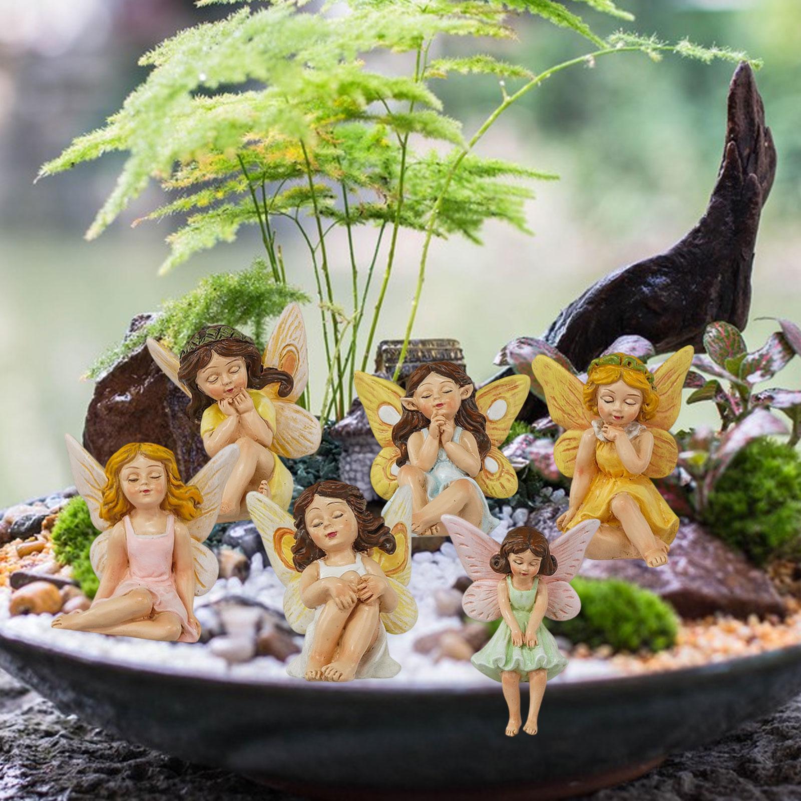 Bonsai Garden Backyard - 6 adet peri bahçe aksesuarları saksı