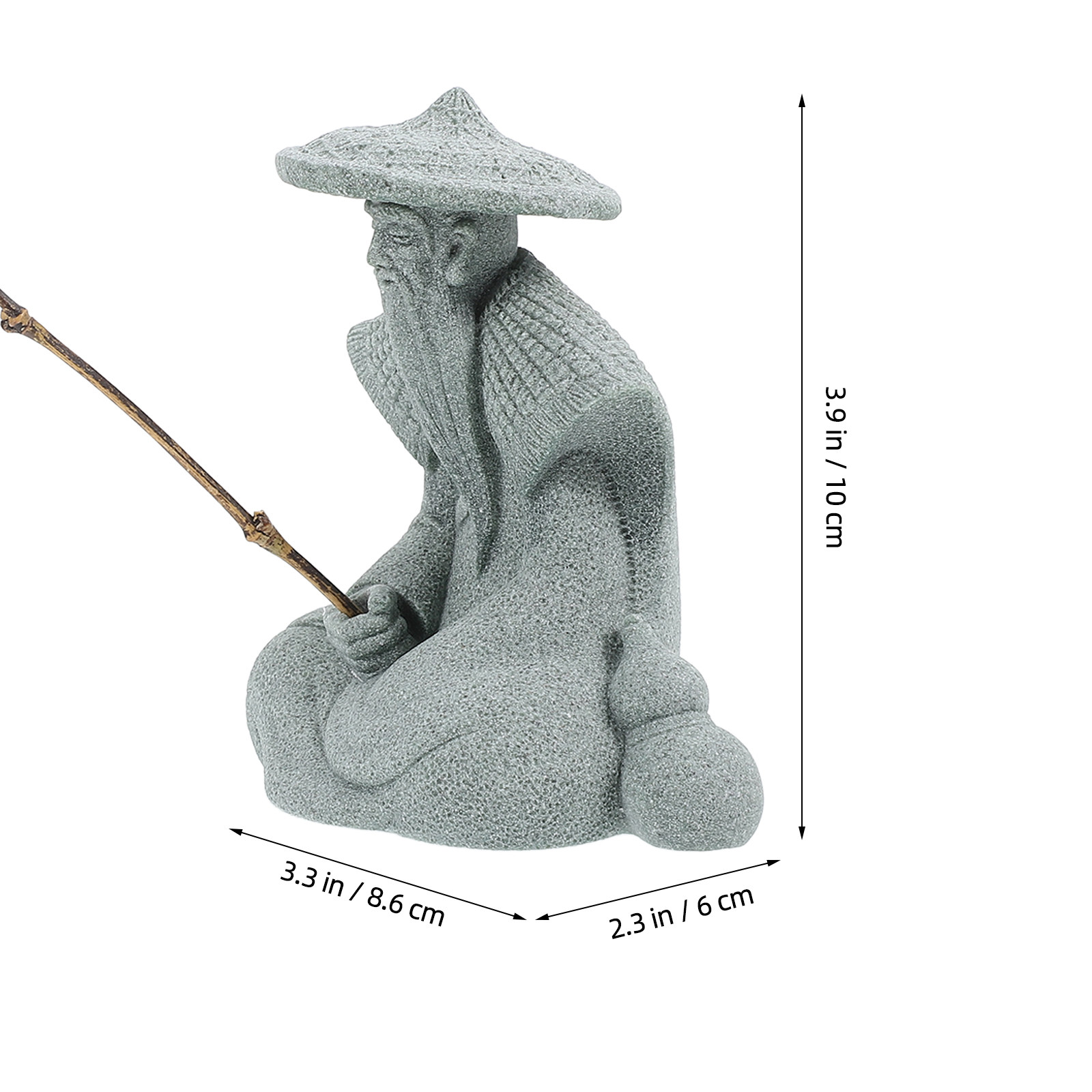 Küçük Reçine Balıkçı Heykeli J - Japanese Garden Bonsai incelemesi ve fiyatı